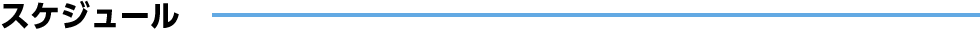 スケジュール
